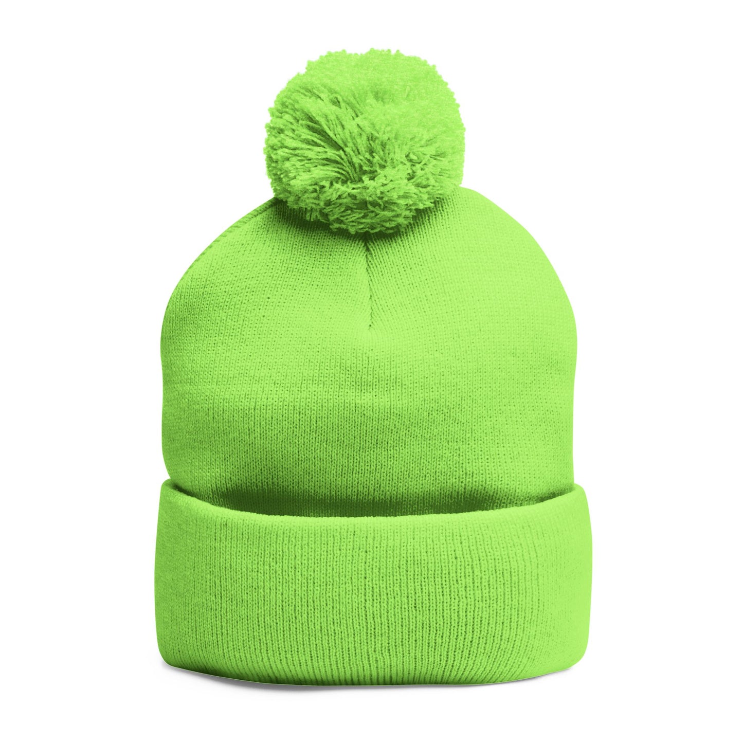 "Q" Pom-Pom Knit Cap (Embroidery)