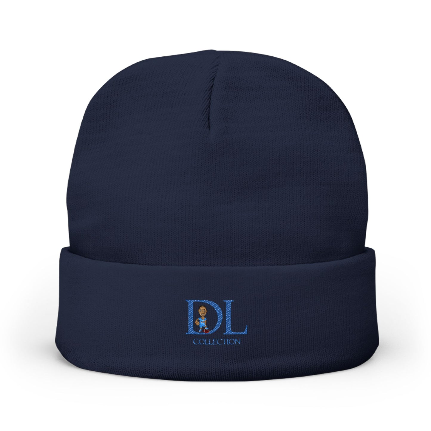 "DL" Knit Beanie (Embroidery)