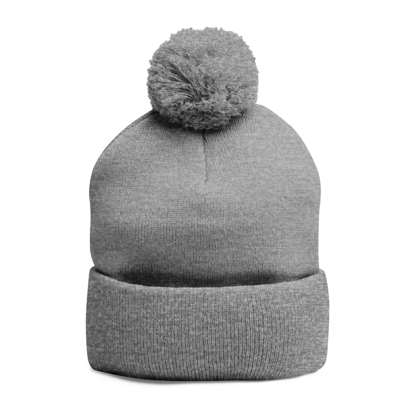 "Q" Pom-Pom Knit Cap (Embroidery)