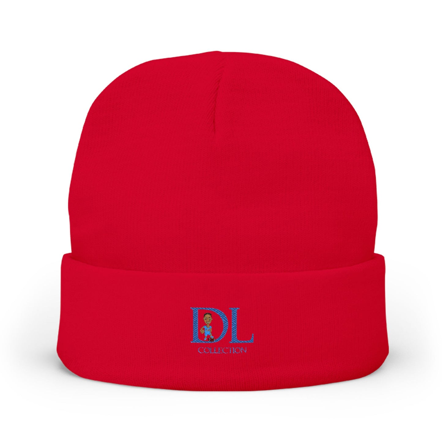 "DL" Knit Beanie (Embroidery)