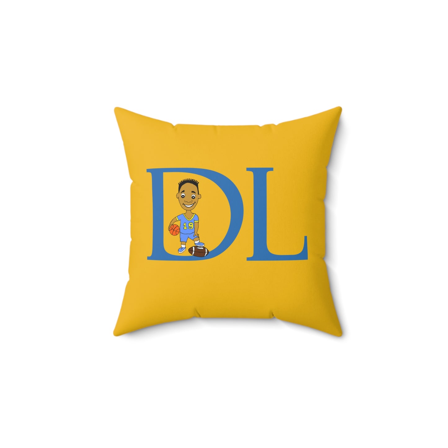 "DL" Spun Square Pillow