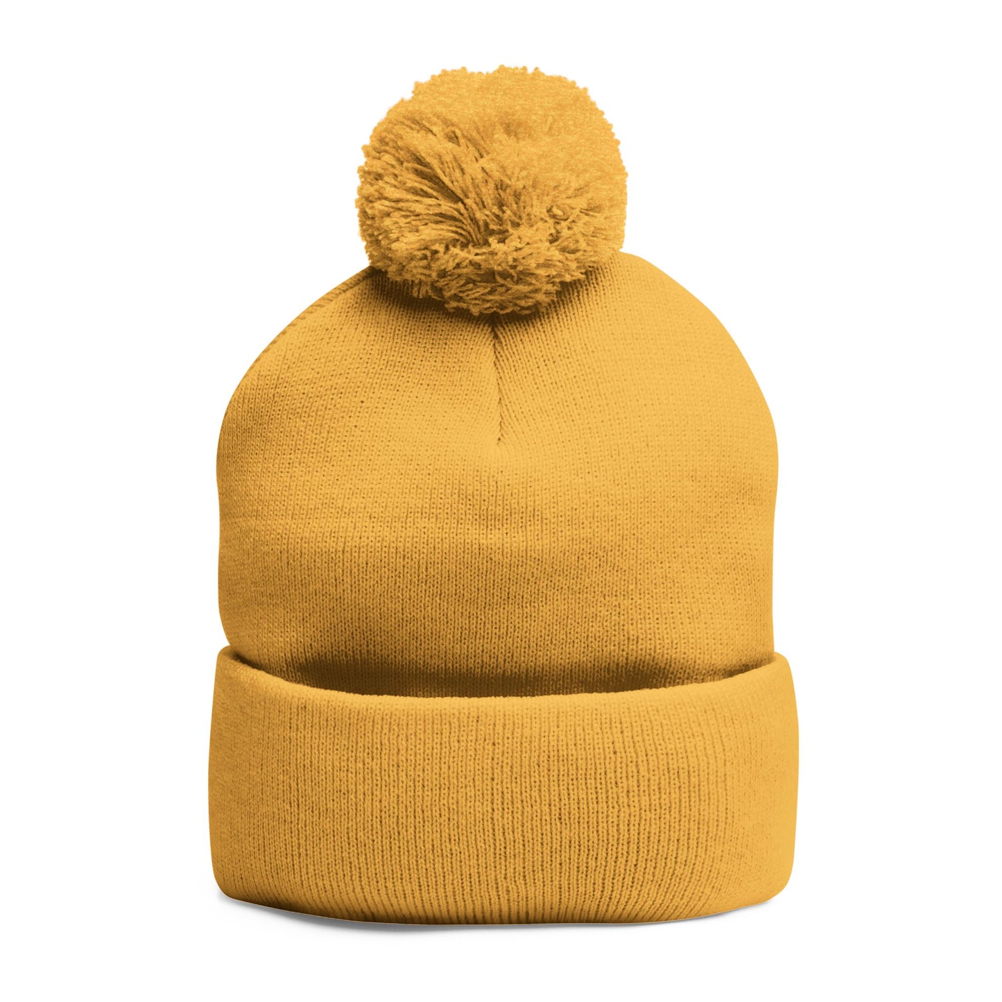 "Q" Pom-Pom Knit Cap (Embroidery)
