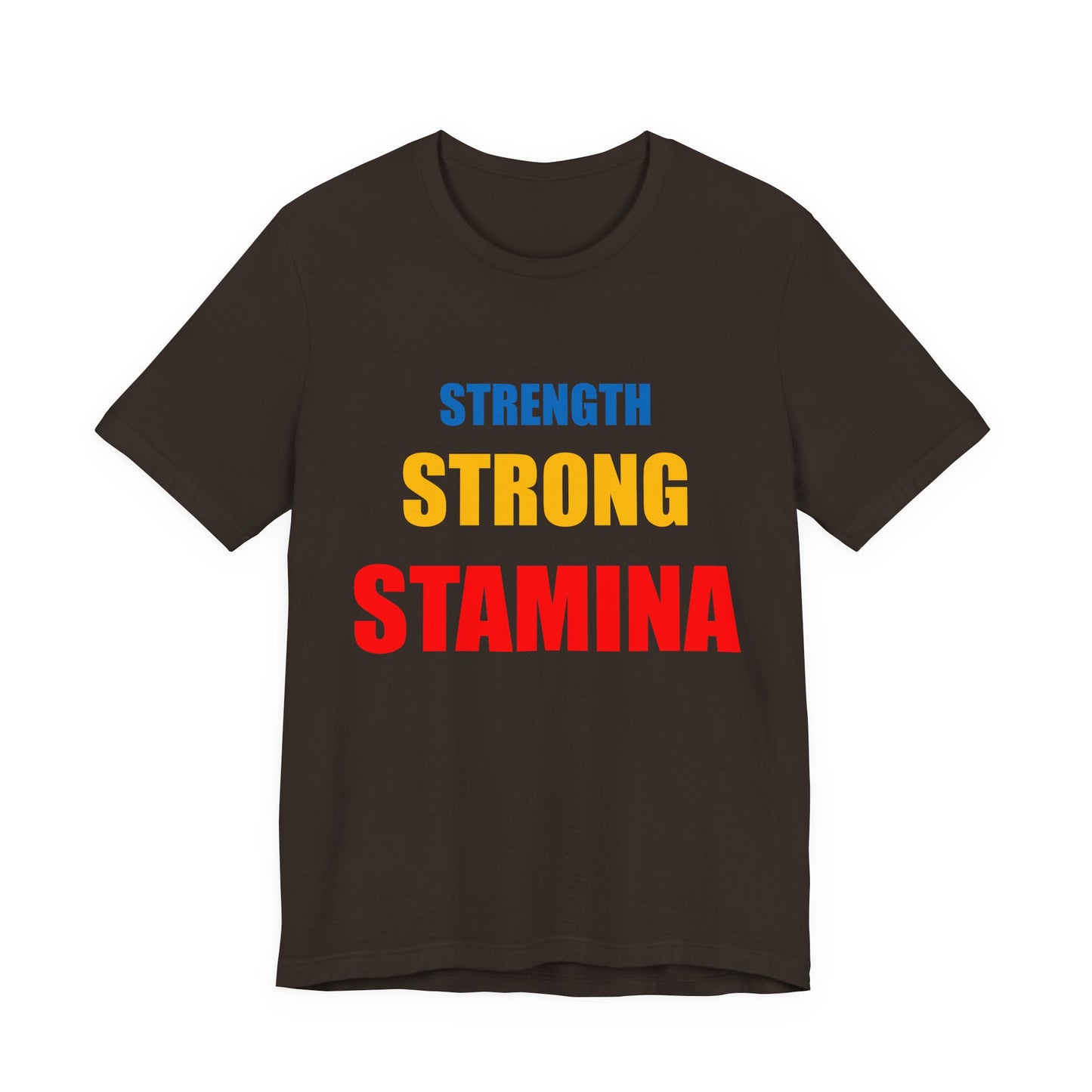 Men "Strength/Strong/Stamina" Jersey Short Sleeve Tee