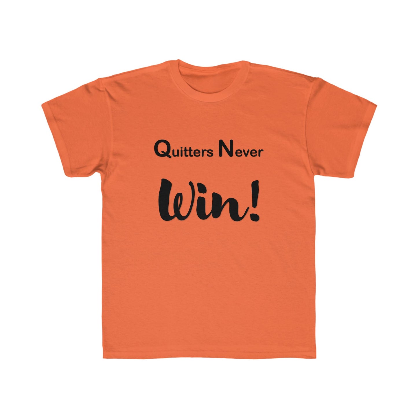 "Quitters Never Win!" Jersey Short Sleeve Tee
