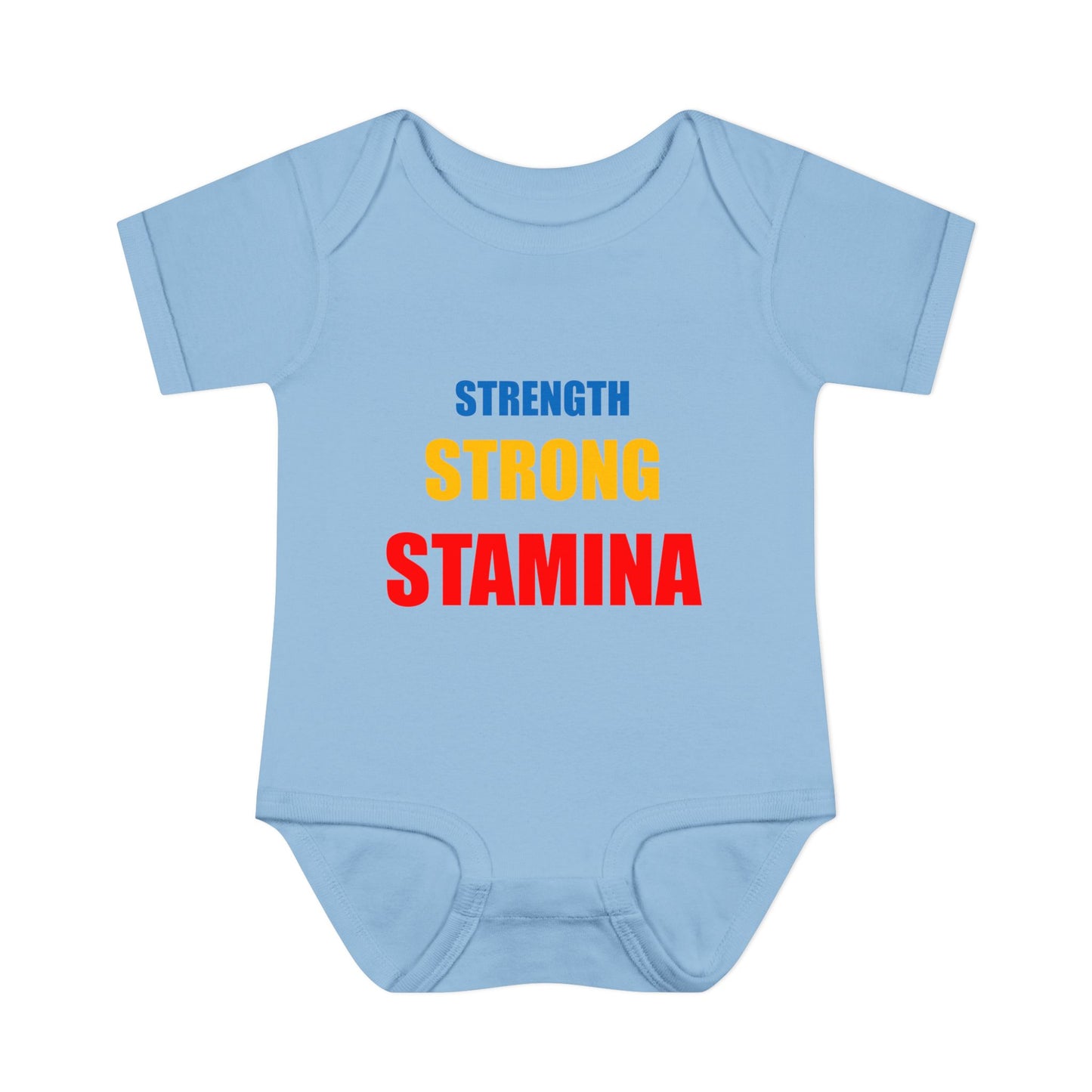 "Strength/Strong/Stamina" Infant Baby Rib Bodysuit