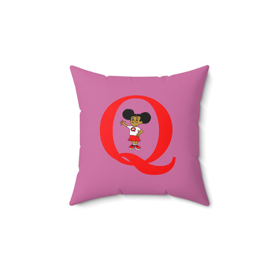 "Q" Spun Square Pillow