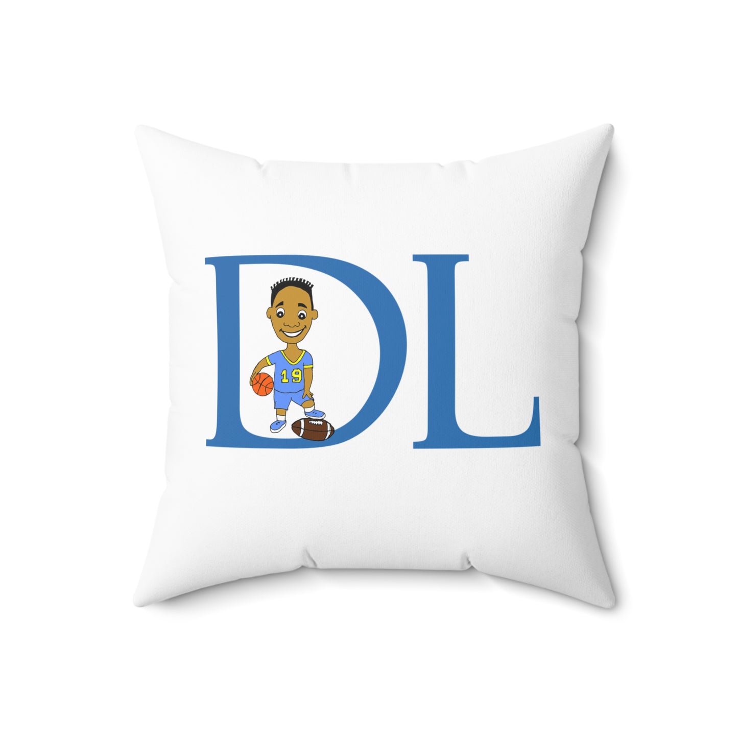 "DL" Spun Square Pillow