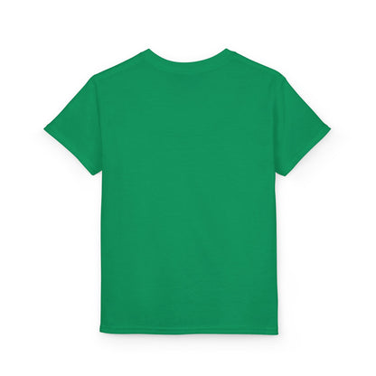 Youth T-Shirt — Red Letter "Q" with Cartoon Girl Graphic