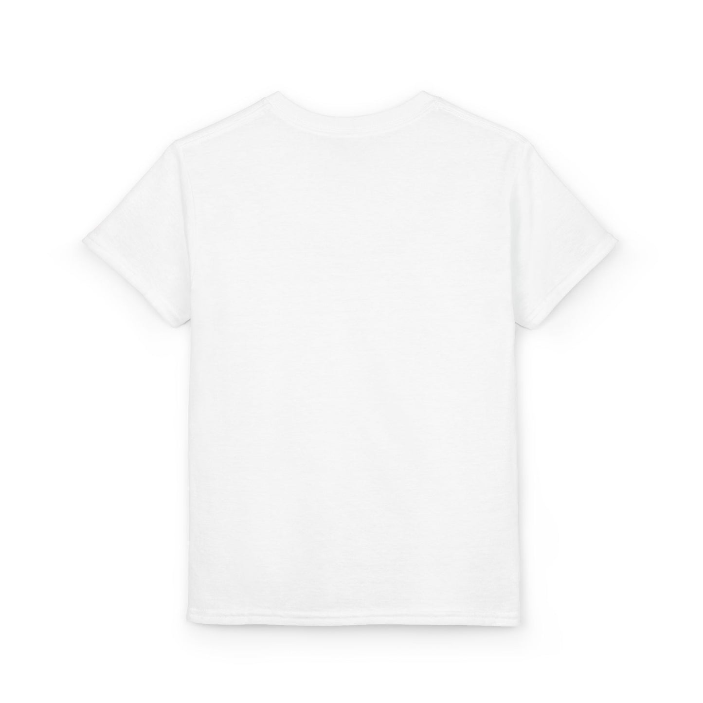 Youth T-Shirt — Red Letter "Q" with Cartoon Girl Graphic