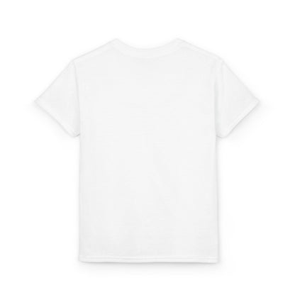 Youth T-Shirt — Red Letter "Q" with Cartoon Girl Graphic