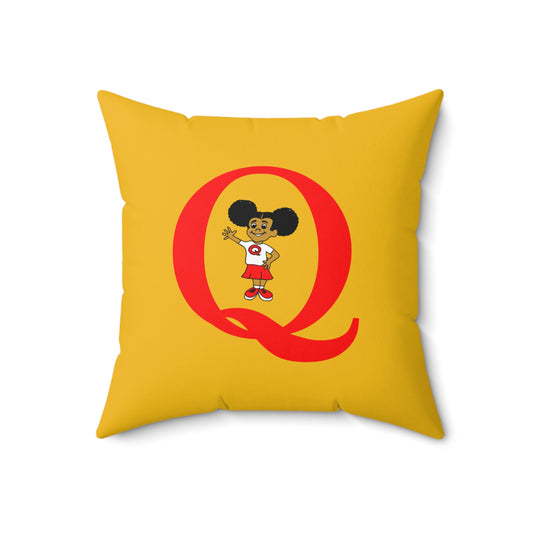 "Q" Spun Square Pillow