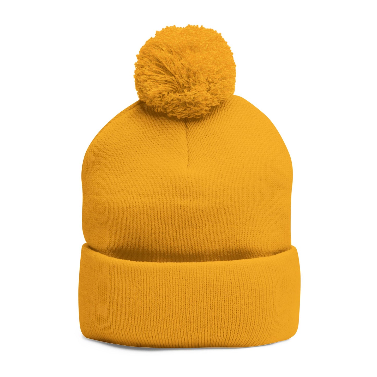 "Q" Pom-Pom Knit Cap (Embroidery)