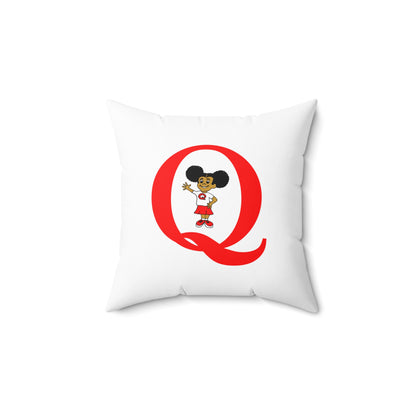 "Q" Spun Square Pillow