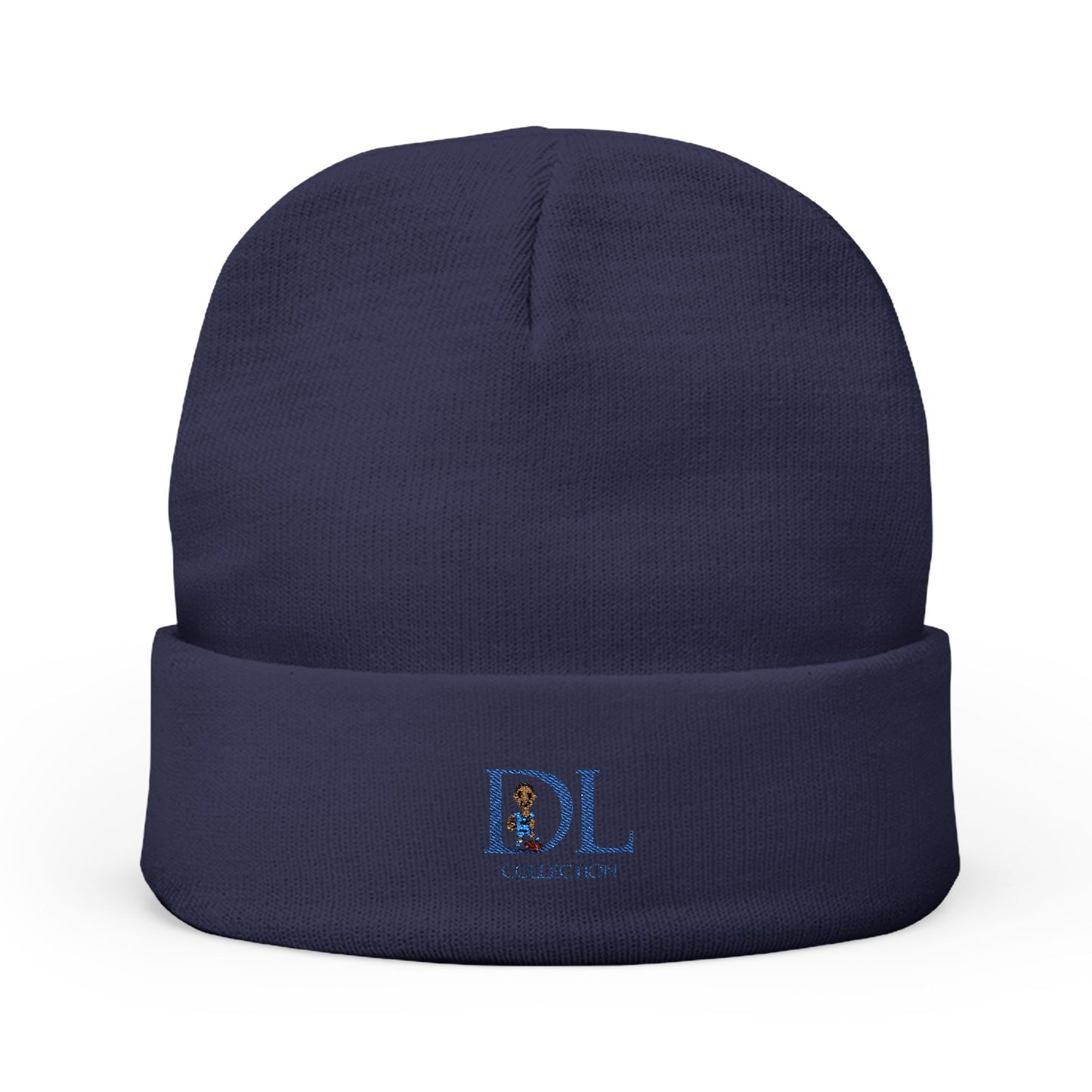 "DL" Knit Beanie (Embroidery)