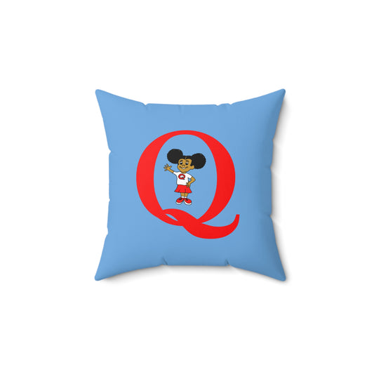 "Q" Spun Square Pillow