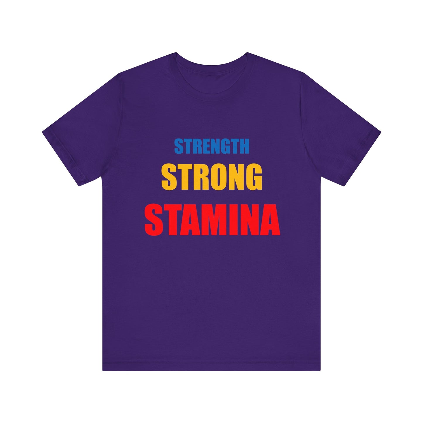 Men "Strength/Strong/Stamina" Jersey Short Sleeve Tee