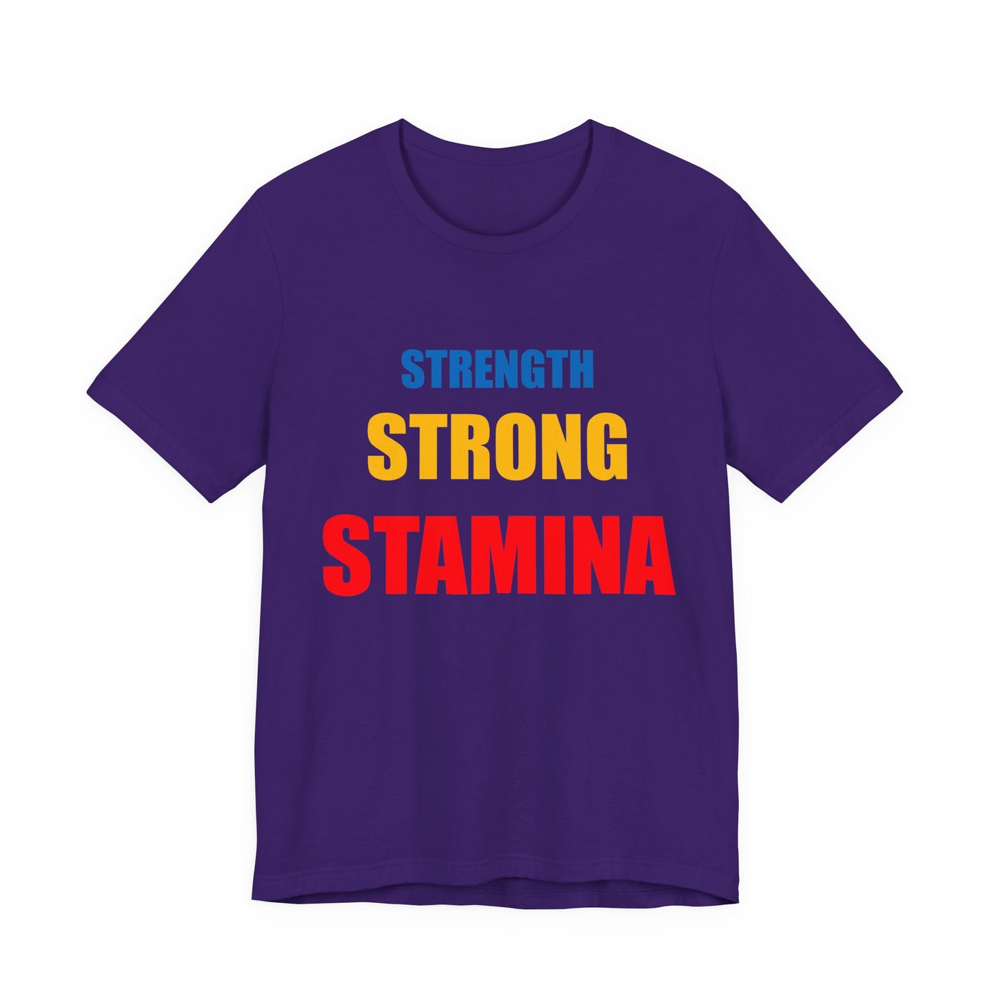 Men "Strength/Strong/Stamina" Jersey Short Sleeve Tee