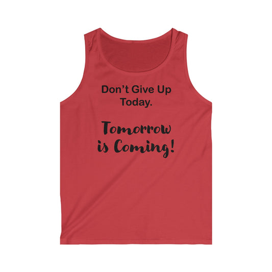 "Tomorrow is Coming!" Men's Softstyle Tank Top