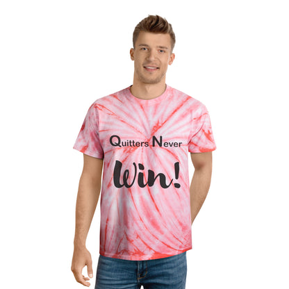 "Quitters Never Win!" Tie-Dye Tee