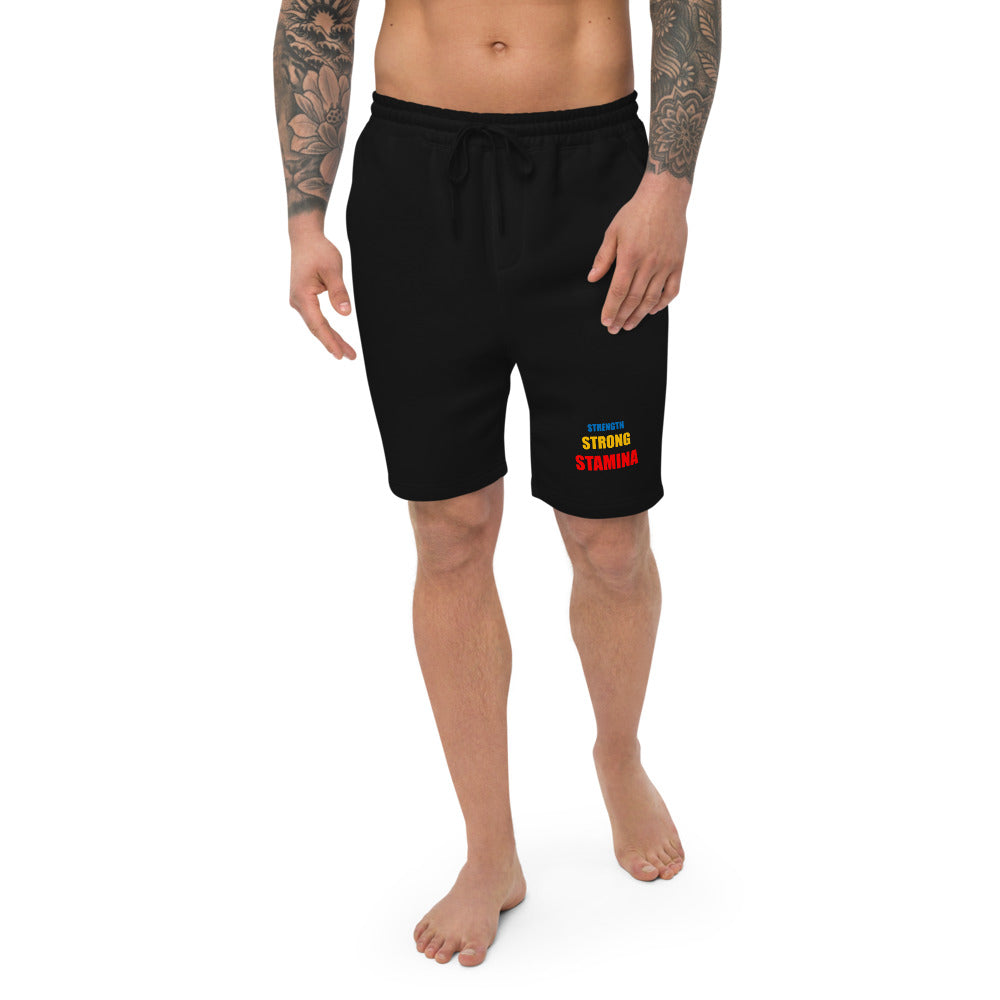 Strength/Strong/Stamina Men's fleece shorts