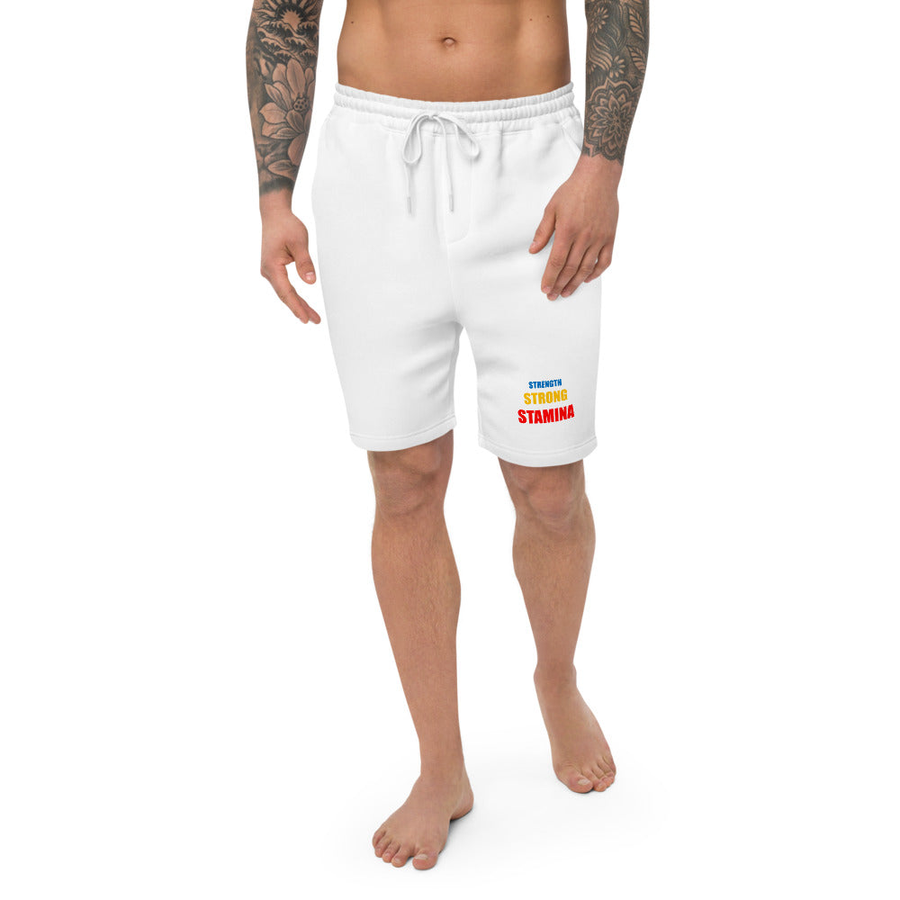 Strength/Strong/Stamina Men's fleece shorts