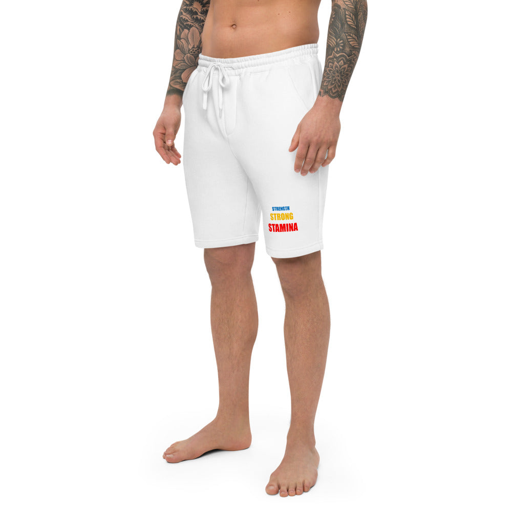 Strength/Strong/Stamina Men's fleece shorts